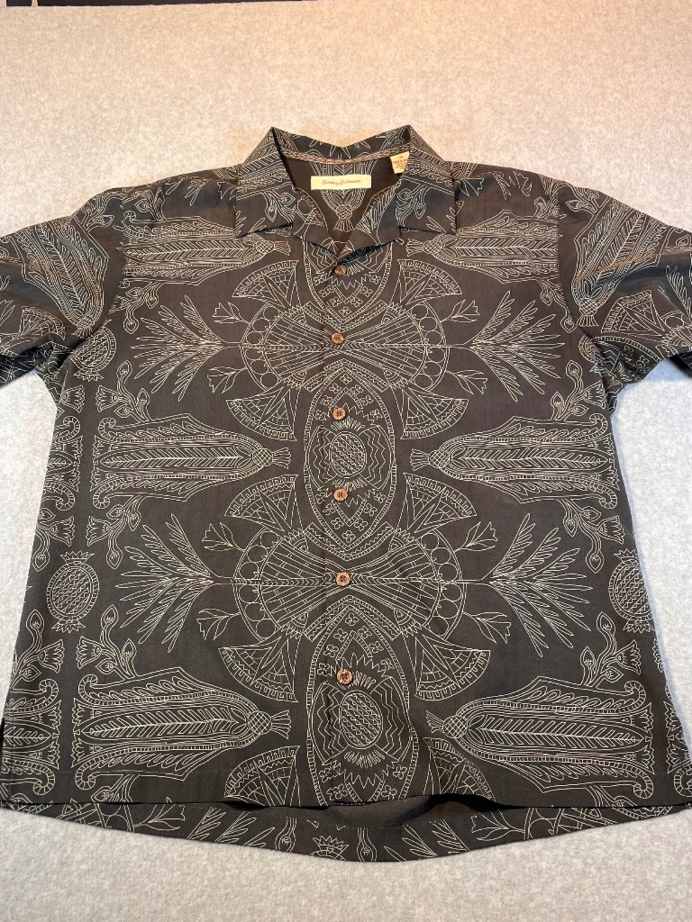 Tommy Bahama Silk Camp Shirt Hawaiian Resort Style Button Up